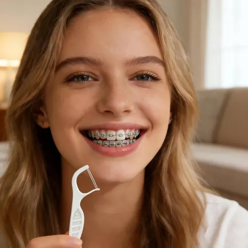 Hilo Dental Para Brackets Profesional X300 Unidades Naranja