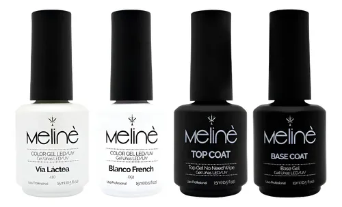 Meliné Kit Francesita Via Lactea Blanco Base Top Coat 6c