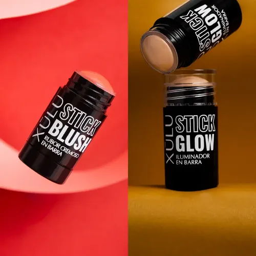Set Stick Glow Blush Iluminador Y Rubor En Barra Xulu Tono Del Maquillaje Rosy – Daylight