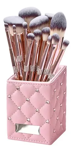 Set De 14 Brochas Suaves Color Oro Rosa Diamante