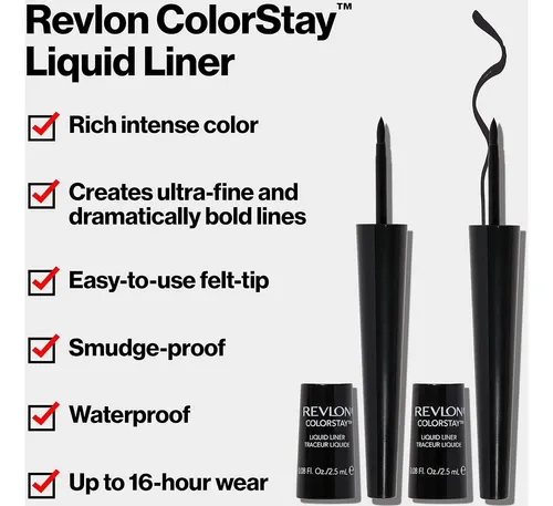 Eyeliner Líquido Revlon Colorstay Negro Más Negro 2.36 Ml