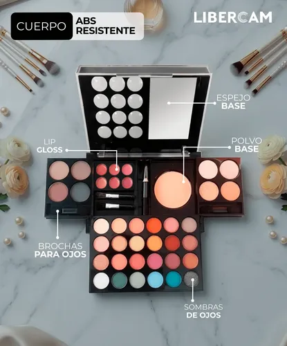 Set Maquillaje Completo 39 Colores Paleta De Sombras