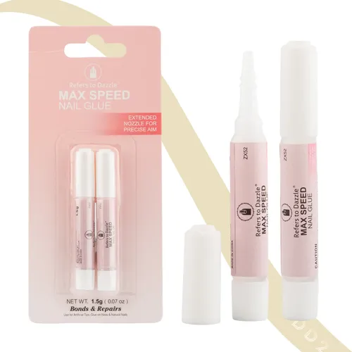 Pegamento X2 Nail Glue Max Speed P/uñas Postizas Gotero