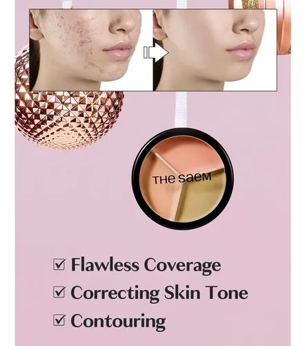 Concealer Triple Foto Thesaem 01 Correct Beige