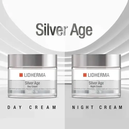 Lidherma Silver Age Night Cream Con Calcio Y Antioxidantes