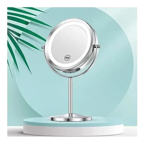 Espejo De Maquillaje Led Doble Cara Con Aumento Benbilry
