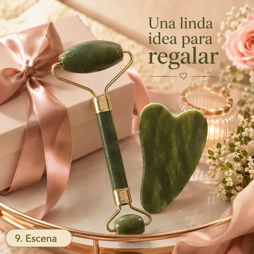 Masajeadores Gua Sha Y Roller Facial Piedra Natural