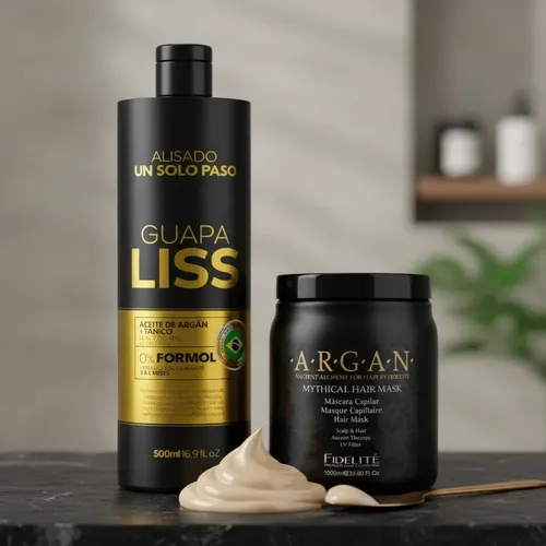 Alisado Guapa Liss 500ml + Máscara Mythical Argán Fidelité