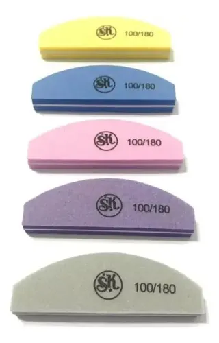 Lima Esponja Luna Mini 3 Unidades 100/180 Manicuria Uñas Esculpidas