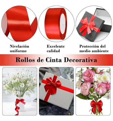 100m Listón Satinado Ancho 4cm Rollo Decoracion Anchura