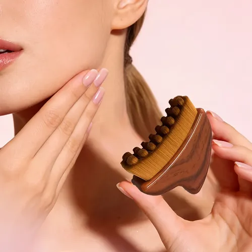 Cepillo Facial Portátil Para Contorno Linfático Angled Lymphatic Brush