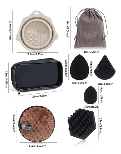 Set De Maquillaje Con 39 Piezas Y 20 Pinceles Negros