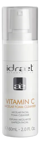 Espuma Limpieza Facial Idraet Vitamina C Micelar 60ml Desmaquilla