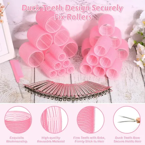 Set De Rulos Para Cabello Selizo 50 Piezas Con 24 Pinzas Aut
