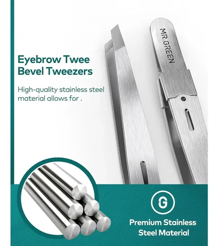 Pinzas De Precisión Mr.green De Acero Inoxidable Para Cejas
