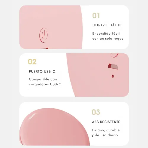 Gimify MLAR0348 Redondo – Blanco Cálido – Negro – Recargable USB-C 9 cm (Incluye: Con luz)