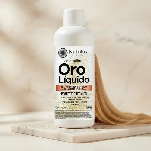 Oro Líquido X 1 Litro Luxury Protector Térmico Brillo Extrem