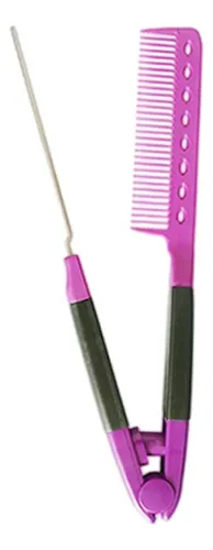 Cepillo Alisador Para Cabello Firm Grip Flat Peine, Color Mo