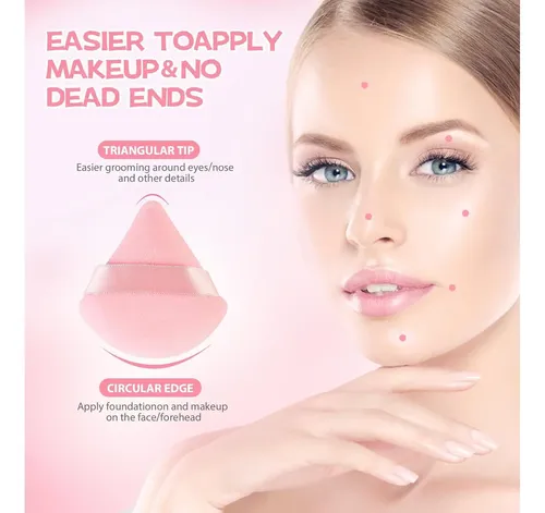 Esponja De Maquillaje Triangular Suave En Forma De Triángulo