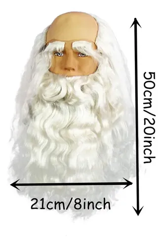 Party Masks Combinación De Peluca Y Barba De Papá Noel