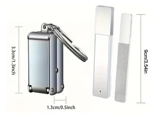 Cortaúñas Plegable Portátil De Acero Inoxidable De 2 Piezas
