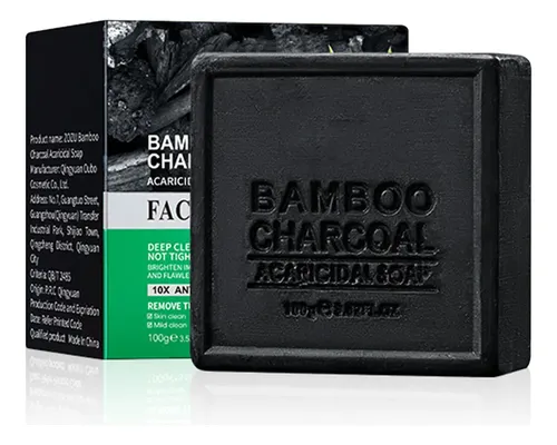 Jabón De Bambú Y Carbón Hecho A Mano Para El Cuerpo