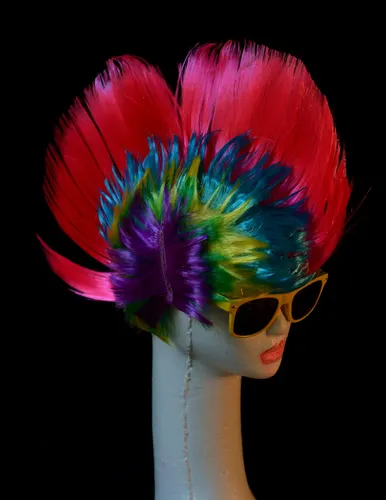 12 Gorros Galeras Pelucas Combo Cotillon Color Fluo Carioca