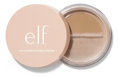 E.l.f. Halo Glow Setting Powder Fijador Polvo Suelto Tono Medium Beige