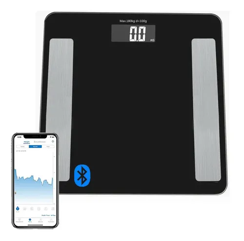 Balanza De Baño Personal Electrica Digital Resistente Modos Negro