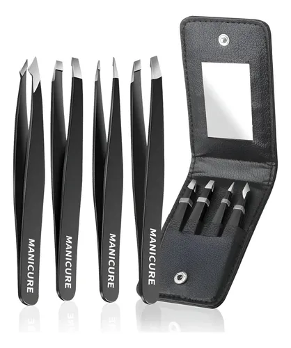 Conjunto De Pinzas De Precisión Plys Para Cejas 4 Pcs