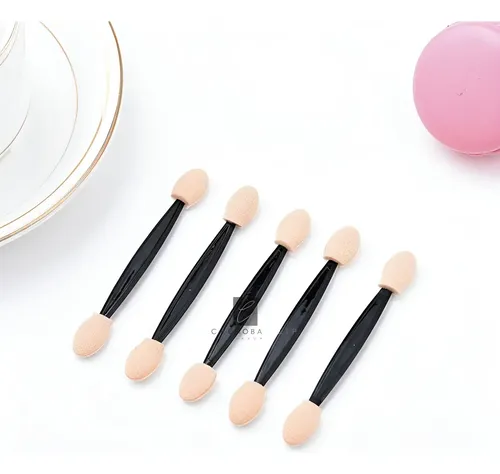Aplicadores Pincel De Sombras X12 Unidades Caobamakeup