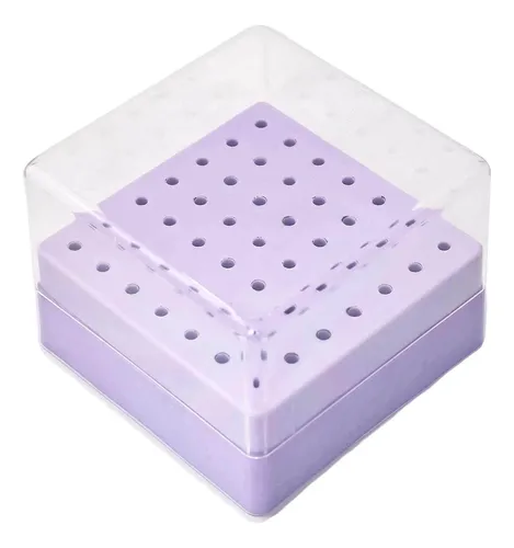 49 Hole Nail Polishing Accessory Holder For Drill Bits Pink