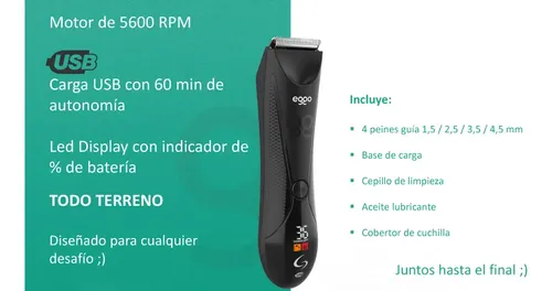 Rasuradora Depiladora Masculina Gama Eggo Cortadora Corporal
