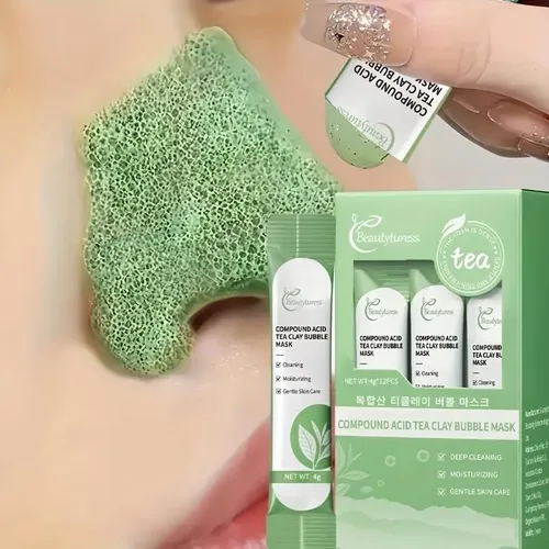Mascarilla Facial Burbujeante De Arcilla Con Té Compuesto
