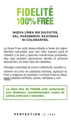 Acondicionador Fidelite Natural 100% Free Cabello 900ml