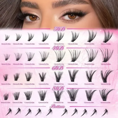 1985pcs Extensiones De Pestañas Postizas Individual 9-16mm [giftbox]