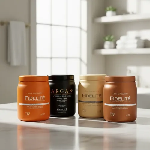 Kit 4 Mascaras Fidelite Argan Keratina Almendra Coco X 1kg