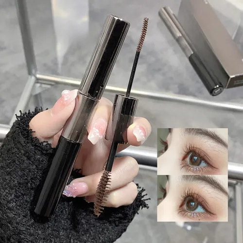 Máscara De Pestañas Con Doble Cabezal Para Rizar Y Maquillaj