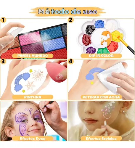 Kit De Maquillaje Pintura Pintacaritas Body Paint Acuarelas