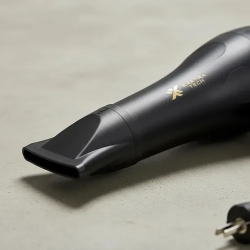 Secador De Pelo Profesional Exxtra Tech 1500W Compacto Liviano Para Viaje Temperatura Controlada Difusor Negro