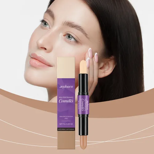 Crema Iluminadora Y Barra De Contorno 2 En 1 De Zephoco