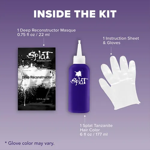 Kit De Tinte Para El Cabello Splat Midnight Tanzanite Semipe Sin Tono
