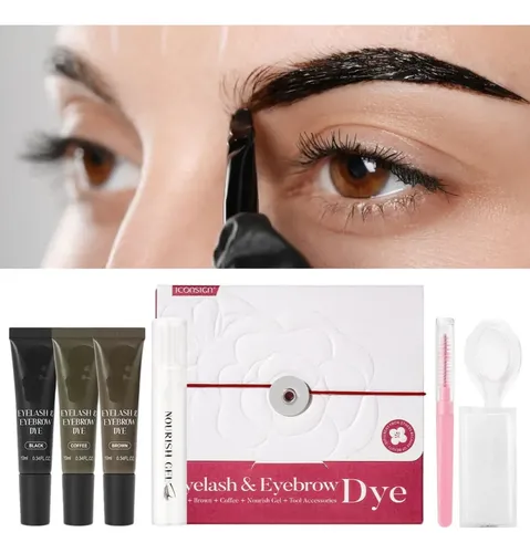 Kit Tintura Pestañas Y Cejas Iconsing Profesional 3 Colores