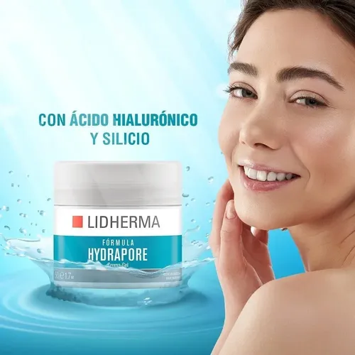 Lidherma Hydrapore Crema Gel Facial 50g Antiedad Todo Tipo de Piel