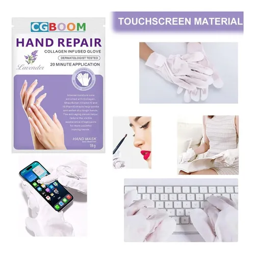 Guantes Exfoliantes Hidratantes Manos X5 Color Violeta
