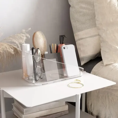 Organizador De Maquillaje Umbra Glam + Base Para Planchita Color Transparente