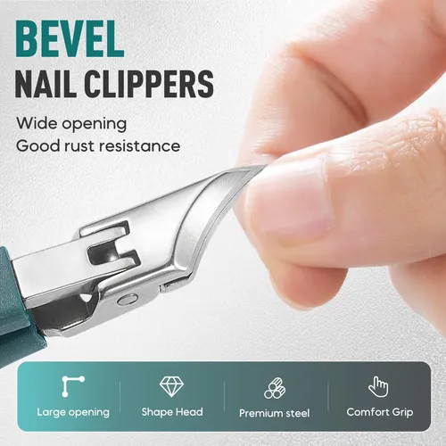 Wide Jaw Opening Anti Splash Slanted Nail Clipper, Upgrade