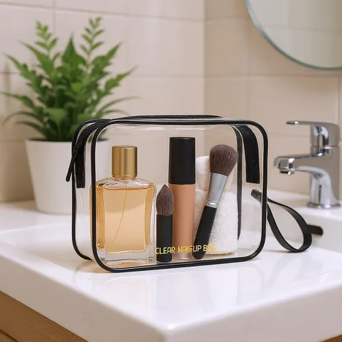 Bolsa De Maquillaje Icaramsy Clear, Paquete De 2 Bolsas De A