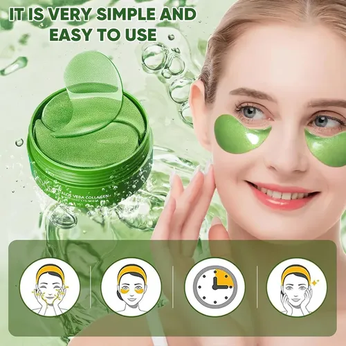 Máscara De Ojos Aloe Vera Colágeno Sadoer 60u