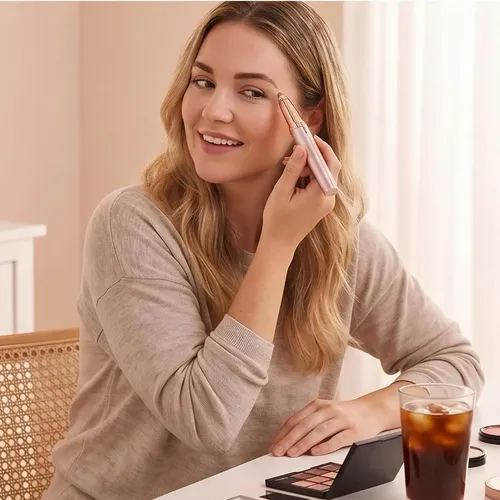 Depiladora Eléctrica Cejas Recargable Sin Dolor Mujer